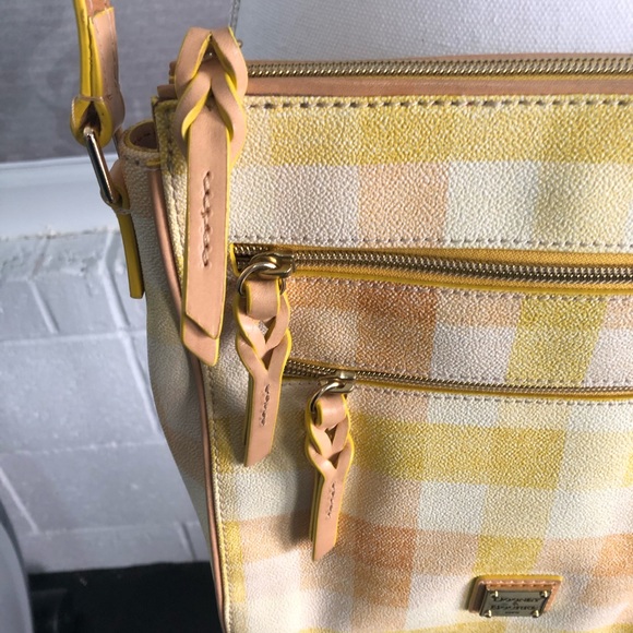 Dooney & Bourke Triple Zip Crossbody in Yellow - Picture 7 of 7